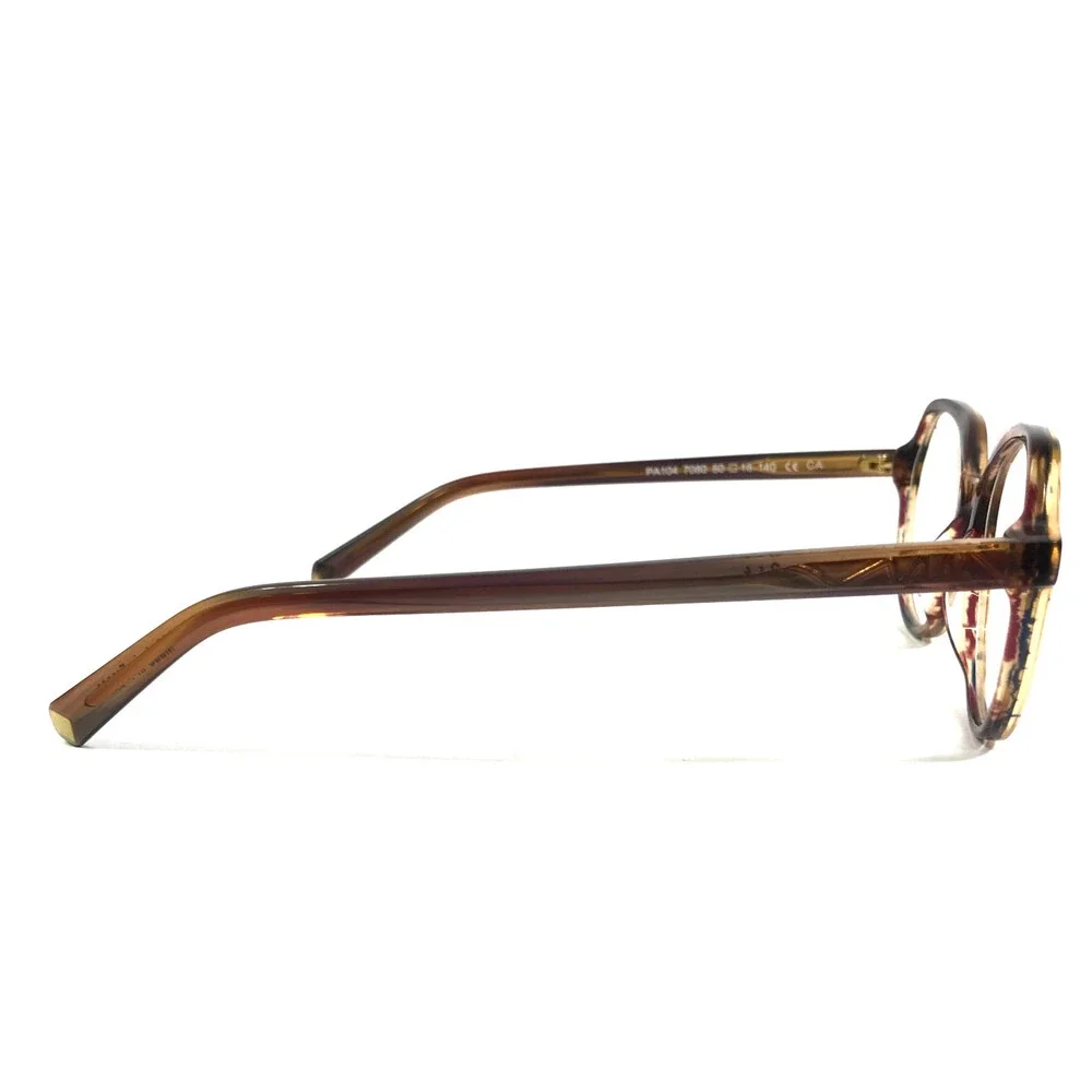 J.F. Rey Petite Eyeglasses Frames PA104 7080 Purple Horn Striped Brown 50-16-140